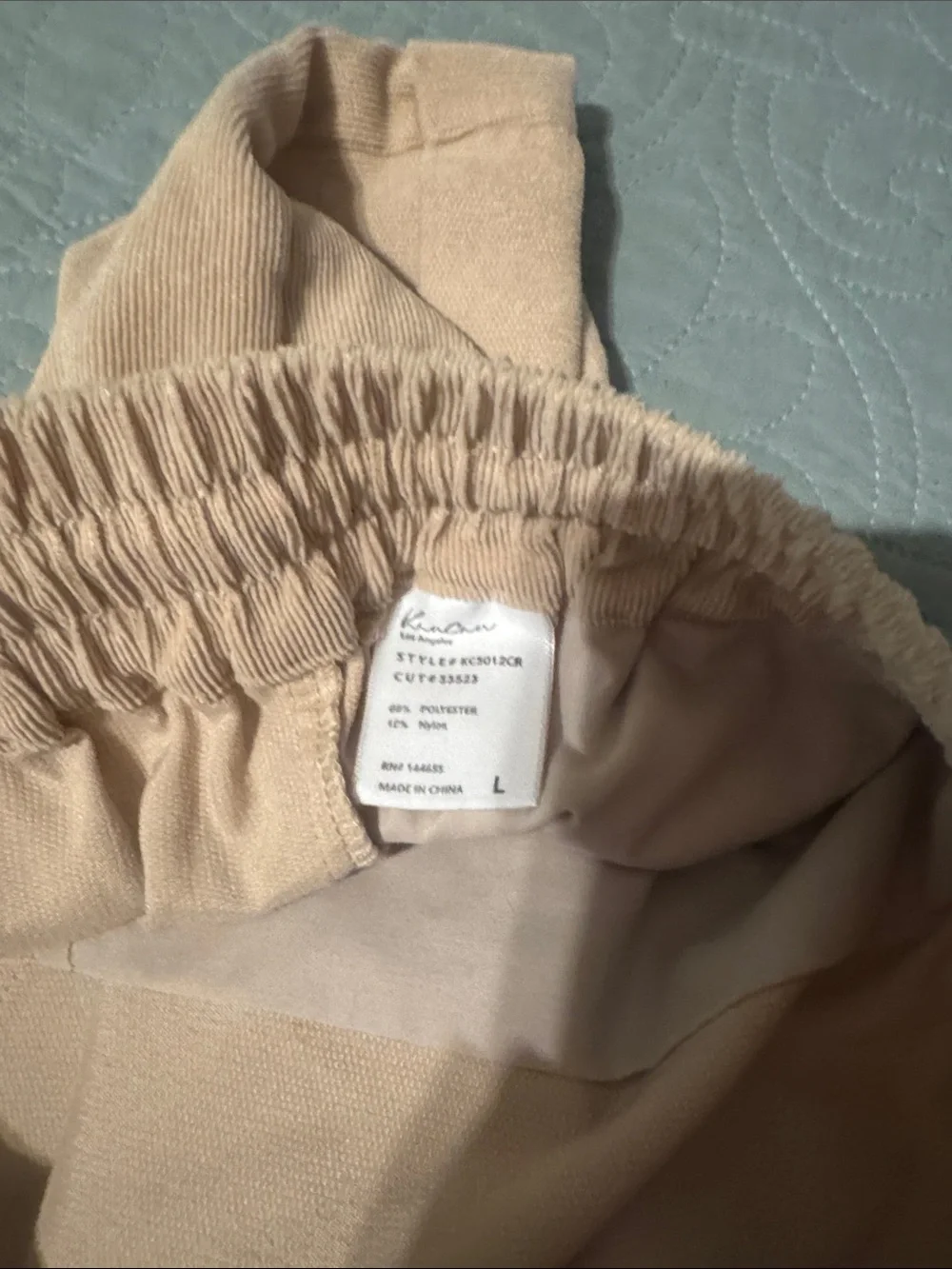 KanCan Tan Pink Elastic-Waist Athletic Shorts